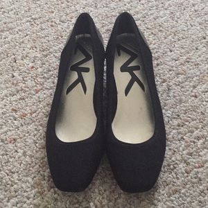 Anne Klein Sport black wedge dress shoes size 8